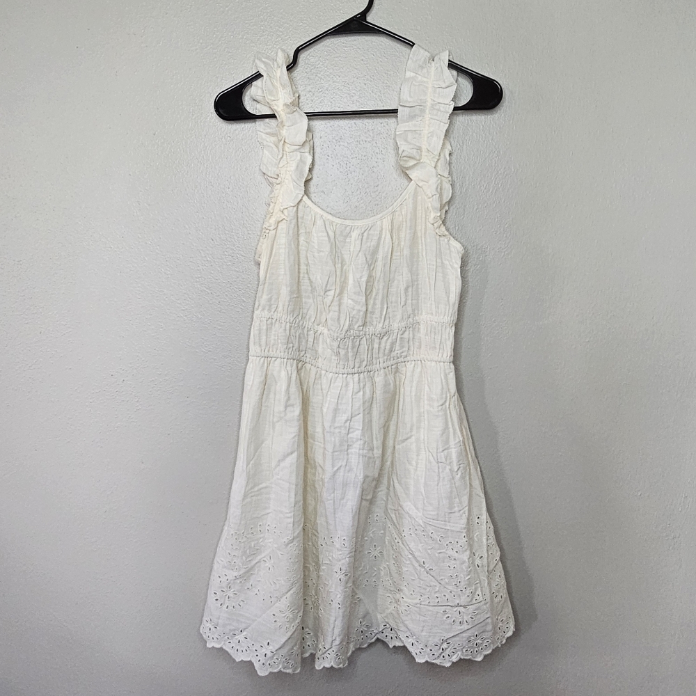 Old Navy White Halter Sundress with Flutter Cap Sleeves